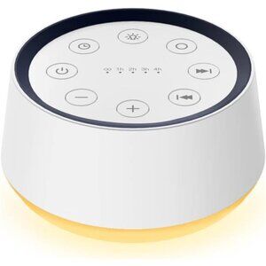 Brown Noise Sound Machine with 30 Soothing Sounds 12 Colors Night Light White